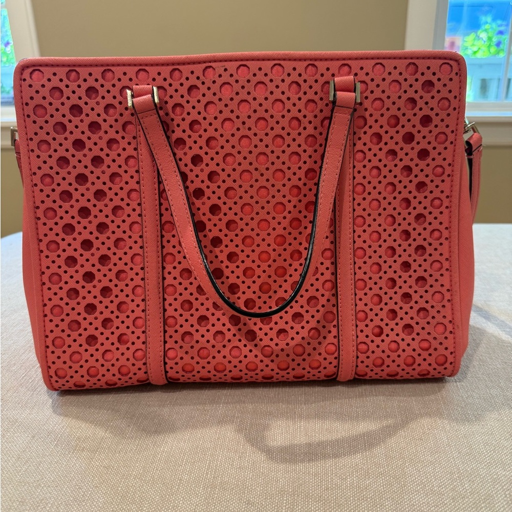Kate Spade romy newbury lane caning leather satchel tote - Picture 3 of 12